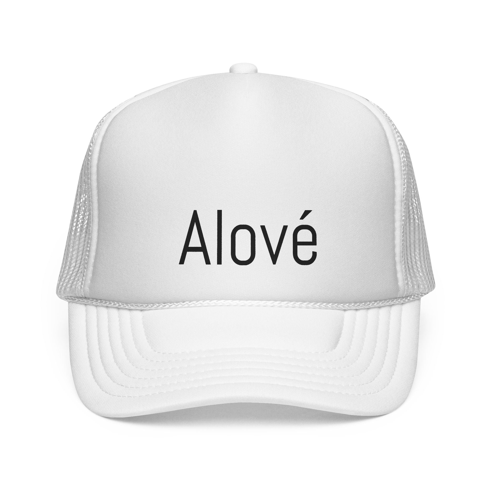 Alové Trucker Cap — Minimal Script Mesh Baseball Hat