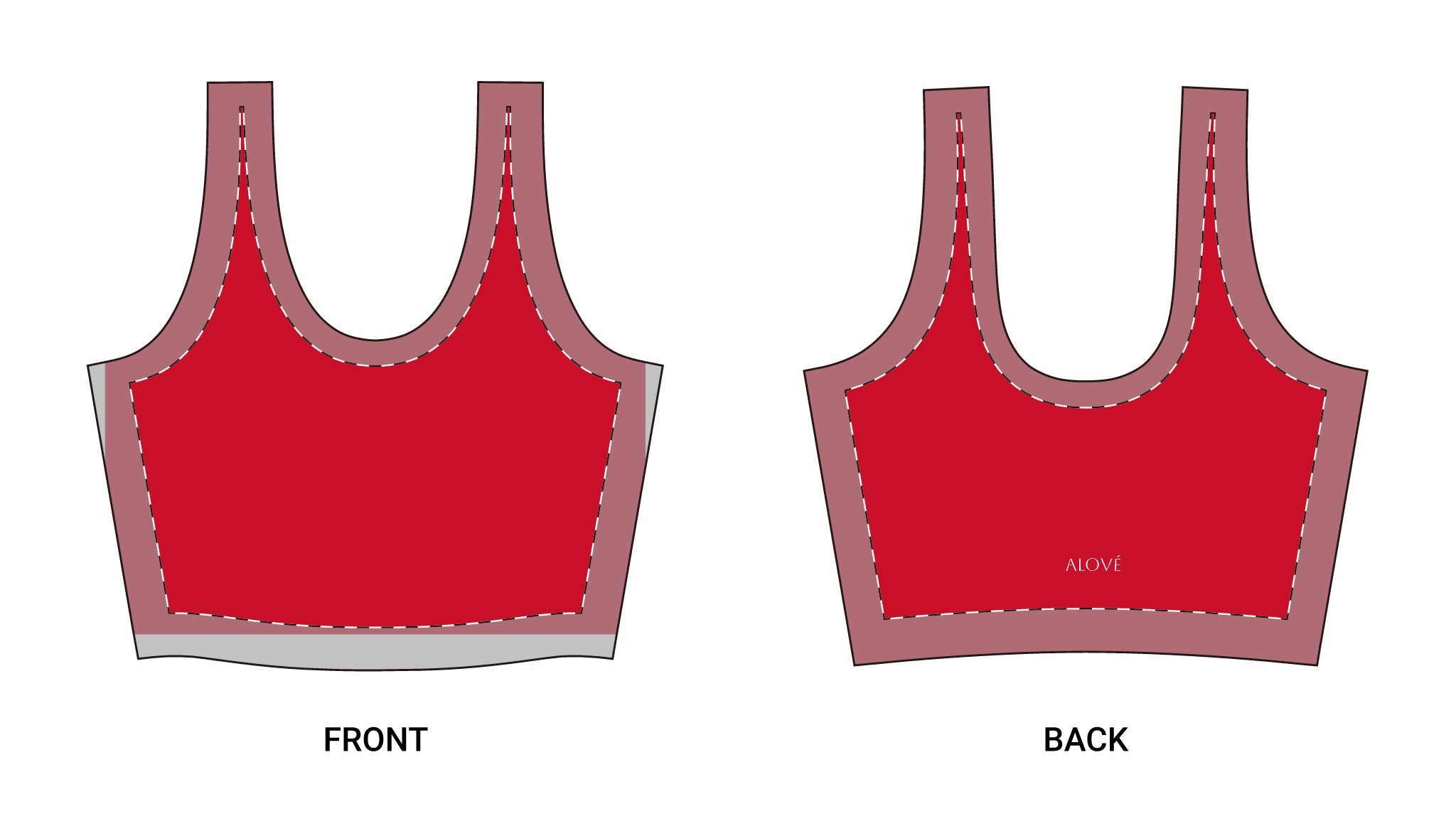 Copy of Polyester Sports Bra (AOP)